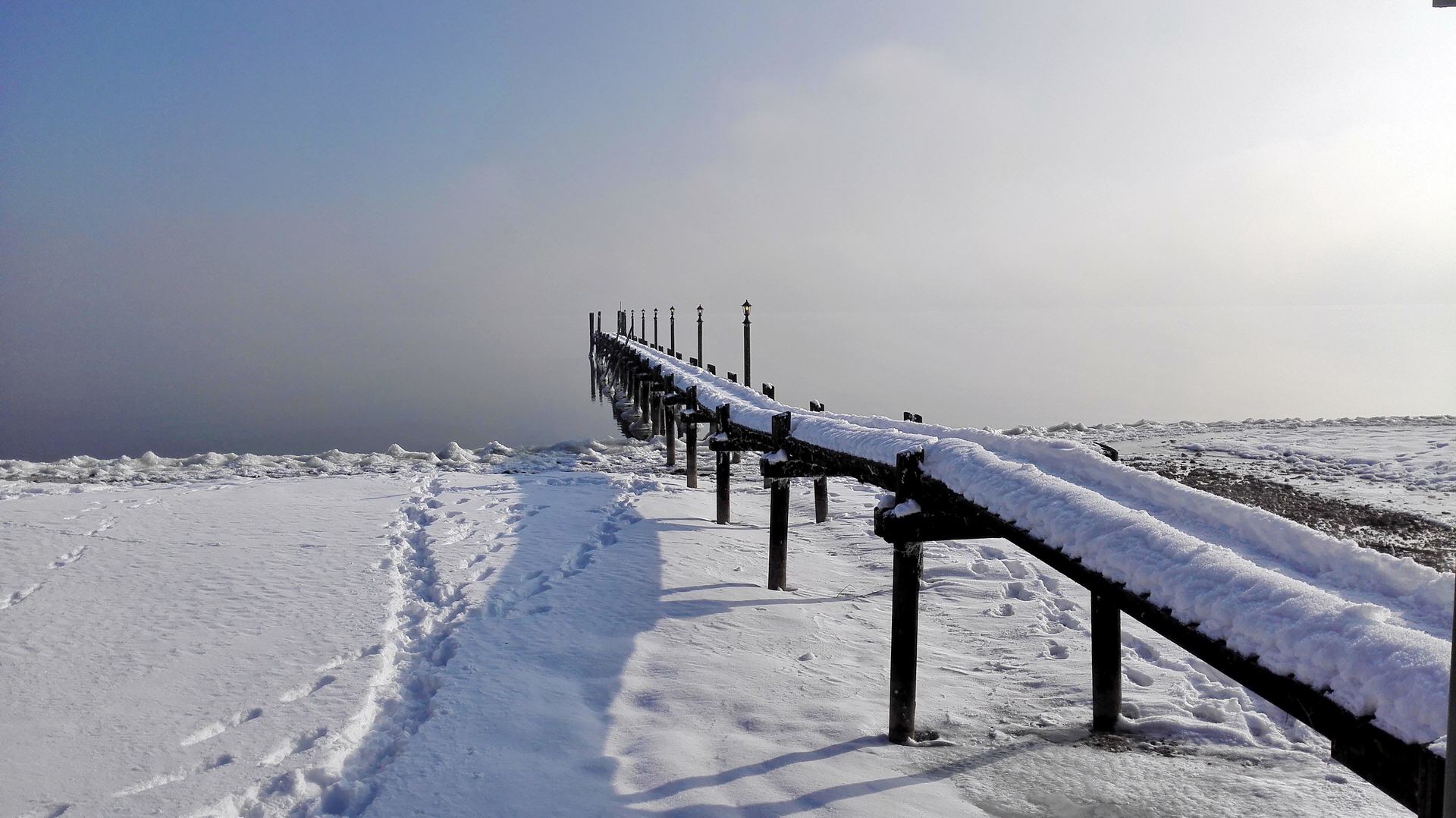 Chiemsee im Winter